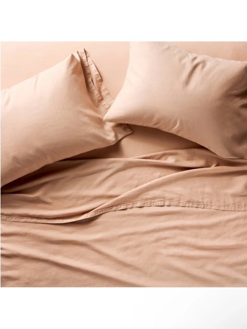 NWT Queen 100% Linen Sheet Set Light Adobe Clay - Casaluna